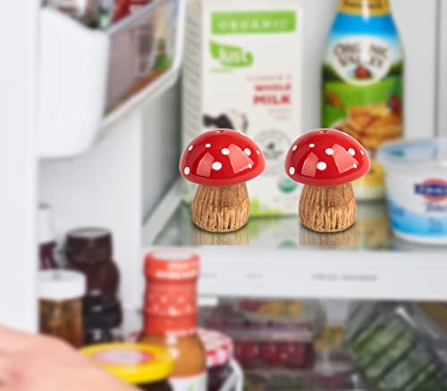 2 Mushroom Baking Soda Holder For Refrigerator Baking-Soda Fridge Odor Absorber Smell Remover Cute Fridge Deodorizer Refrigerator Odor Eliminator(No Soda)