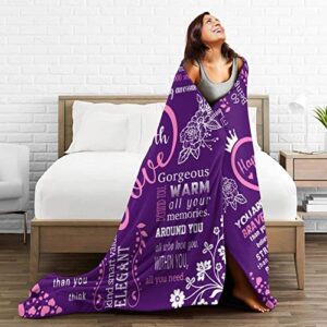 JASUTOT Happy 1963 60th Birthday Gifts Blanket for Women Her Wife Sister Mom Friends Grandmother Coworker Boss, 60th Birthday Blankets Throw 60"×50", 60th Birthday Gift Ideas, Gifts for 60th Birthday