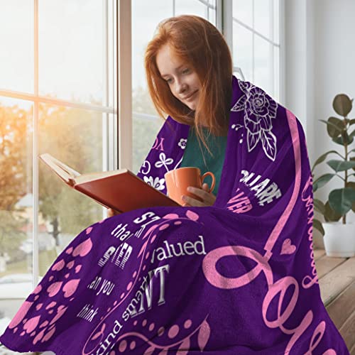 JASUTOT Happy 1963 60th Birthday Gifts Blanket for Women Her Wife Sister Mom Friends Grandmother Coworker Boss, 60th Birthday Blankets Throw 60"×50", 60th Birthday Gift Ideas, Gifts for 60th Birthday
