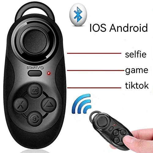 Bluetooth Remote Control Page Turner for iPhone Android Ipad Cell Phone，VR Game Camera Shutter Remote Control Handle