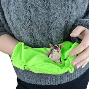 EastVita Sugar Glider Bonding Mitt Small Animals Handling Anti-bite Gloves Pet Supplies for Sugar Glider Squirrel Hamster Green