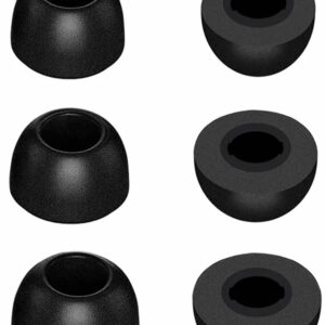 JNSA Replacement Memory Foam Ear Tips Noise Canceling Foam Eartips Ear Plug Ear Tip Gels Compatible with Galaxy Buds 2 Pro Earbuds, [Fit in Case],L/M/S 3 Size 3 Pairs ,Black (FoamB2PRO3P)