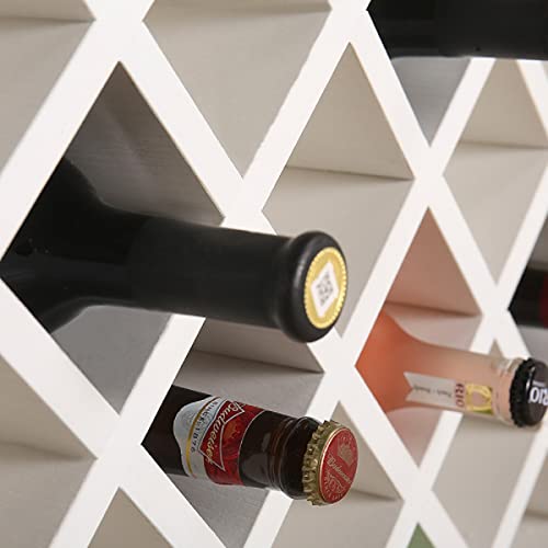 Gdrasuya10 Wine Rack Countertop for 10 Bottles, White Free Standing Wine Rack Tabletop Wooden Wine Storage Holder Display Rack Wine Bottle Shelf