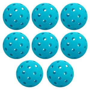 stepok outdoor pickleball balls, 8 pack high visibility pickleball balls 40 holes with mesh bag (blue)