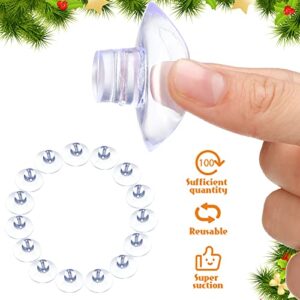 100 Pieces Christmas Light Suction Cup Shower Caddy Light String Mini Window Suction Cup Hooks Holder Hanging Light Clip Xmas Suction Cup Clip No Tool Required for Christmas Decoration