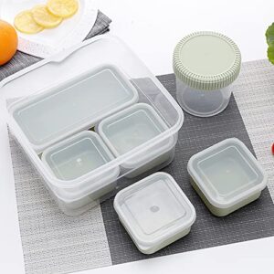 amokk Snackle Box Charcuterie Container with Handle Divided Lunch Box Containers for Adults Salad Container BPA Free (Green)