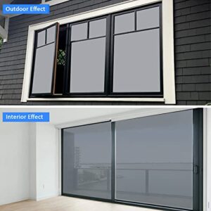 Window Film Privacy One Way - Sun Blocking Heat Control No Glue Static Window Clings for Home and Office - 17.5x78.7inches