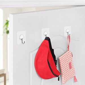 FOTYRIG Adhesive Hooks Sticky Hooks for Hanging Heavy Duty Wall Hangers Without Nails 15lb(Max) 180 Degree Rotating Seamless Stick on Wall Hooks Bathroom Kitchen Office Outdoors-20 Packs