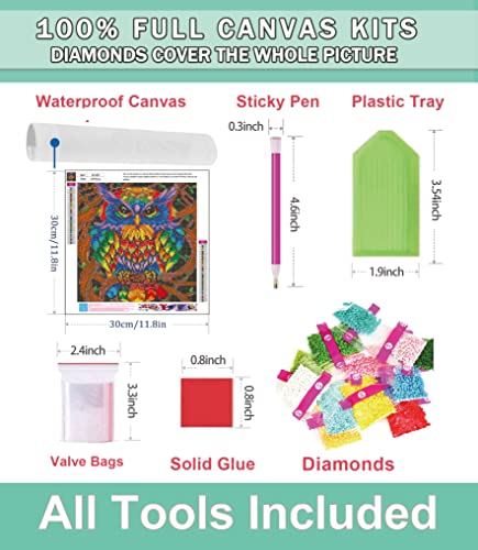 12 Pack Diamond Painting Kits for Adults,Diamond Art Birds Animals HD Canvas DIY 5D Full Drill Round Crystal Rhinestone Gem Arts Dots Diamonds Craft Paint for New Home Wall Decor - 12x12inch X12PCS