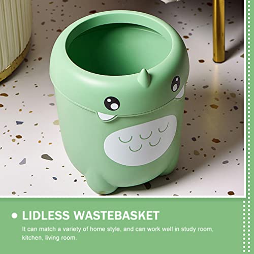 CLISPEED Kitchen Garbage Cans Plastic Trash Can Kids Room Trash Bin Cartoon Garbage Bin Cartoon Tabletop Trash Can Wastebasket Cute Wastepaper Basket Waste Bin for Office Home Kitchen Waste Bins