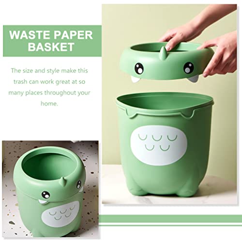 CLISPEED Kitchen Garbage Cans Plastic Trash Can Kids Room Trash Bin Cartoon Garbage Bin Cartoon Tabletop Trash Can Wastebasket Cute Wastepaper Basket Waste Bin for Office Home Kitchen Waste Bins