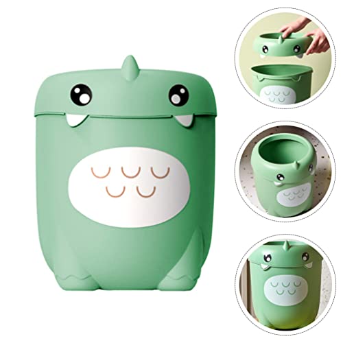 CLISPEED Kitchen Garbage Cans Plastic Trash Can Kids Room Trash Bin Cartoon Garbage Bin Cartoon Tabletop Trash Can Wastebasket Cute Wastepaper Basket Waste Bin for Office Home Kitchen Waste Bins