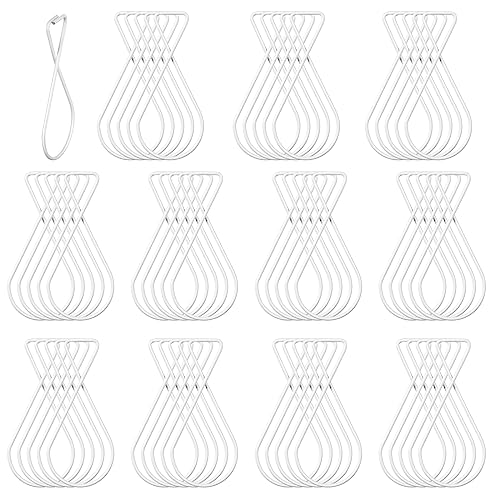 60 Pieces Drop Ceiling Hooks Clips Ceiling Tile Hooks Drop Ceiling Clips for Hanging Classroom Ceiling Hangers Suspended Tile Hanger for Classroom Office Home Wedding Decorations (White, 60 Pcs)