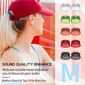 [5 Pairs]for AirPods 2/AirPods 3 Ear Tips Covers(Soft Silicone), Woocon AirPods Silicone Ear Covers Accessories Compatible with AirPods 3rd Generation & AirPods 2 & AirPods1 [Not Fit in Charging Case]