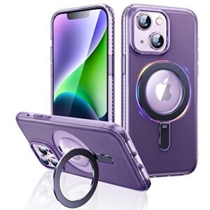 jueshituo for iphone 14 plus case [not yellowing] [military grade protection] [no.1 strong magnets] magnetic built-in compatible with magsafe case 6.7 inch, deep purple