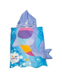 a for adley merch, magic narwhal towel designed by adley for kids that love adley and narwhals