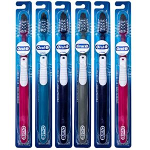 oral-b pro-health all-in-one crossaction toothbrush, 35 soft (colors vary) - pack of 6