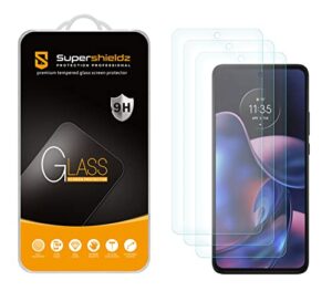 supershieldz (3 pack) designed for motorola edge (2022) tempered glass screen protector, anti scratch, bubble free