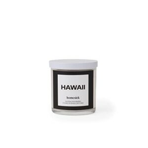 homesick premium scented candle, hawaii - scents of pineapple, coconut, 7.5 oz, 30-35 hour burn, gifts, soy blend candle home decor, relaxing aromatherapy candle