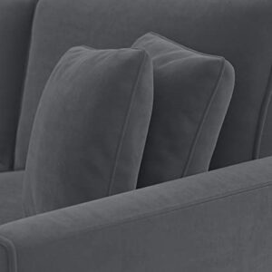 Bush Furniture Flare Loveseat, 61W, Dark Gray Microsuede