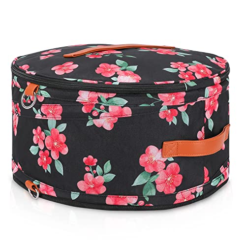 Tuferia Hat Box - Round Hat Storage Box with Dustproof Lid - Travel Hat Bag for Women and Men - Travel Hat Storage Container Suitable for Large Round Hats - (15.7) x (15.7) x (8) inches