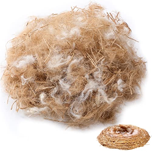 100g/4.23 Oz Mixing Bird Nesting Materials Parakeet Nesting Materials Bird Nest Hideouts for Canary Coconut Winter Small Bird Animals Cages Building Supplies