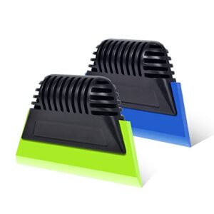 reevaa small squeegee window tint rubber squeegee, non-slip handy tint squeegee ppf squeegee for auto window tinting car windshield, household shower squeegee,mirror,glass door window cleaning - 2pcs