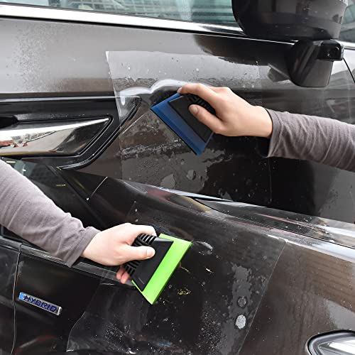 REEVAA Small Squeegee Window Tint Rubber Squeegee, Non-Slip Handy Tint Squeegee PPF Squeegee for Auto Window Tinting Car Windshield, Household Shower Squeegee,Mirror,Glass Door Window Cleaning - 2PCS