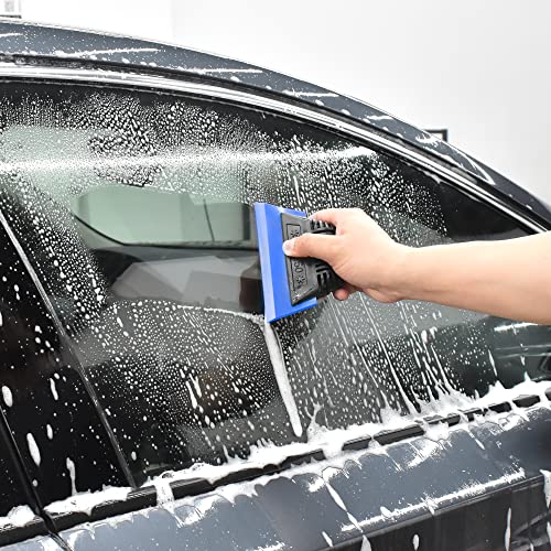 REEVAA Small Squeegee Window Tint Rubber Squeegee, Non-Slip Handy Tint Squeegee PPF Squeegee for Auto Window Tinting Car Windshield, Household Shower Squeegee,Mirror,Glass Door Window Cleaning - 2PCS