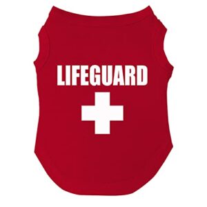 lifeguard dog tee shirt sizes for puppies, toys, and large breeds (53 red, x-small)