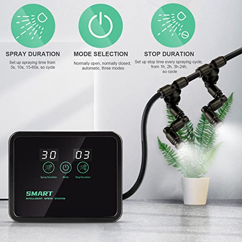 FOUDOUR Reptile Humidifiers Misting System for Reptile Terrariums Rainforest Sprayer Reptile Fogger with Timing Controller for Reptiles/Chameleons/Herbs