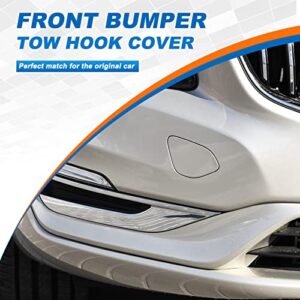 Front Bumper Tow Hook Cover Towing Eye Cap Fit for Volvo S60 S60L V60 2014 2015 2016 2017 2018 39820294 31323839 (White, Right Passenger Side) Xinpinsai