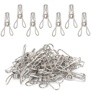 fyy clothes pins chip clips wire clothespins (30 pack) bulk heavy duty stainless steel clothespins, durable multipurpose metal chip clips for outdoor clothesline laundry home kitchen travel office
