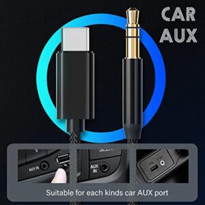 USB C to 3.5mm Male Headphone Jack Adapter, USB Type C to Aux Audio Dongle Cable for Car Audio Equipment Compatible with Galaxy S22 S21 S20 S10 S9 Plus/Ultra, Note 10, iPad Pro, MacBook, Pixel (1m)