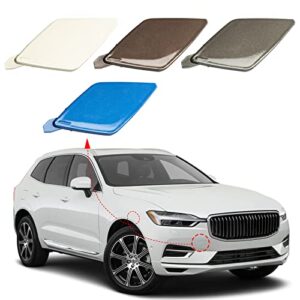 front bumper tow hook cover towing eye cap fit for volvo xc60 2018 2019 2020 2021 39846406 398464065 31425165 (white, right passenger side) xinpinsai