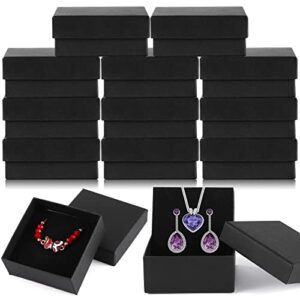 wsicse 12 pcs jewelry gift boxes, small gift boxes for necklace ring bracelet earring cotton filled jewelry box for mothers day jewelry gifts organizer