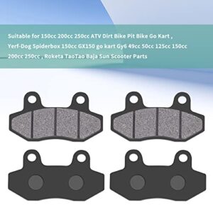 LCGLY 4pcs Disc Brake Pads Set for 150cc 200cc 250cc ATV Dirt Bike Pit Bike Go Kart ,Yerf-Dog Spiderbox 150cc GX150 go kart Gy6 49cc 50cc 125cc 150cc 200cc 250cc , Roketa TaoTao Baja Sun Scooter Parts