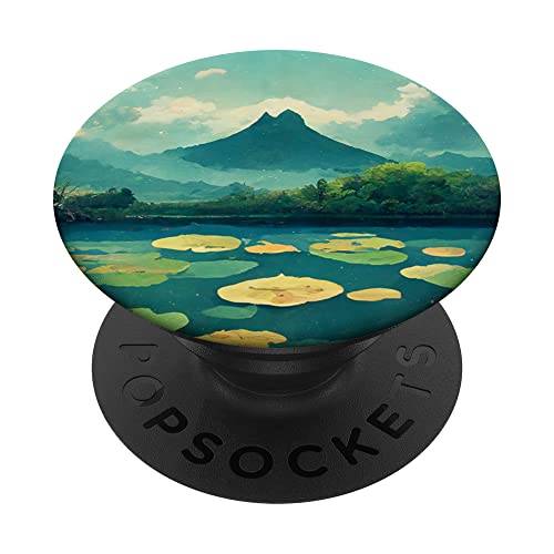 Lily Pads on a Lake, Studio Ghibli / Breath of the Wild PopSockets Swappable PopGrip