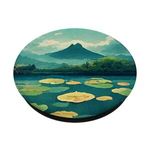 Lily Pads on a Lake, Studio Ghibli / Breath of the Wild PopSockets Swappable PopGrip