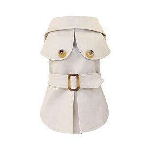 bdyjy pet clothes for small dogs male designer look dog clothes autumn and winter european and american style clothing accessories pet clothes for medium dogs easter (khaki, l)