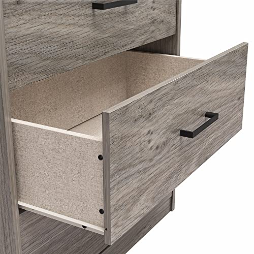 Ameriwood Home Edgewater Dresser, 4 Drawer, Grey Oak