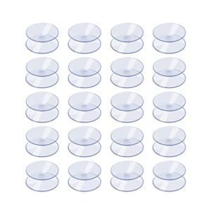 aquaneat 20 pack 0.8/1.2 inch double sided suction cups for glass table top home organization (1.2 inch)