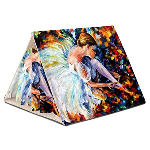 enheng Small Pet Hideout Oil Painting Art Ballet Dancer Hamster House Guinea Pig Playhouse for Dwarf Rabbits Hedgehogs Chinchillas