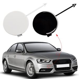 front bumper tow hook cover towing eye cap fit for audi a4 b8 2013 2014 2015 2016 8k0807241c (silver, right passenger side) xinpinsai