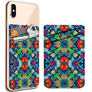diascia pack of 2 - cellphone stick on leather cardholder ( ethnic boho ornament pattern pattern ) id credit card pouch wallet pocket sleeve