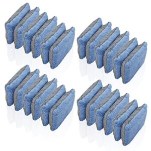 auinland wax applicator sponge, microfiber applicator pad, foam waxing pads, 24 packs, blue & grey