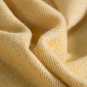 Carriediosa Herringbone Weave Throw Blanket with Fringe Super Soft Faux Cashmere Farmhouse Decorative Knit Tassel Blankets Lightweight Outdoor Thin Throws for Couch Bed Sofa, 50" X 60" Yellow