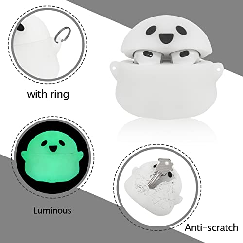 FREEOL AirPods 3 Case Cover, Luminous Ghost Anime Design Case for Airpods 3rd Generation 2021,Fashion Fun Cartoon Character Apple Airpods 3 Accessories Protective cover for Women Kids Teens Girls Boys