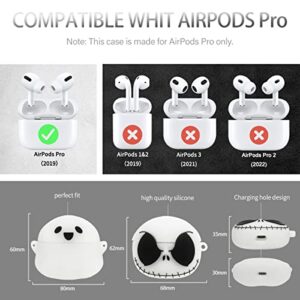 【2 PACK】FREEOL AirPods Pro Case Cover, Luminous Ghost & Skull Design Silicone Case for Airpods Pro,3D Fashion Cartoon Anime Character Apple Airpods Protective cover for Women Men Teens Kids Girls Boys