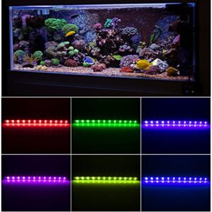 Jenklight LED Aquarium Light with Timer 7/24 Automated, Waterproof Fish Tank Light, RGBW Full Spectru Color Changing Phone APP Bluetooth Remote Aquarium Lighting